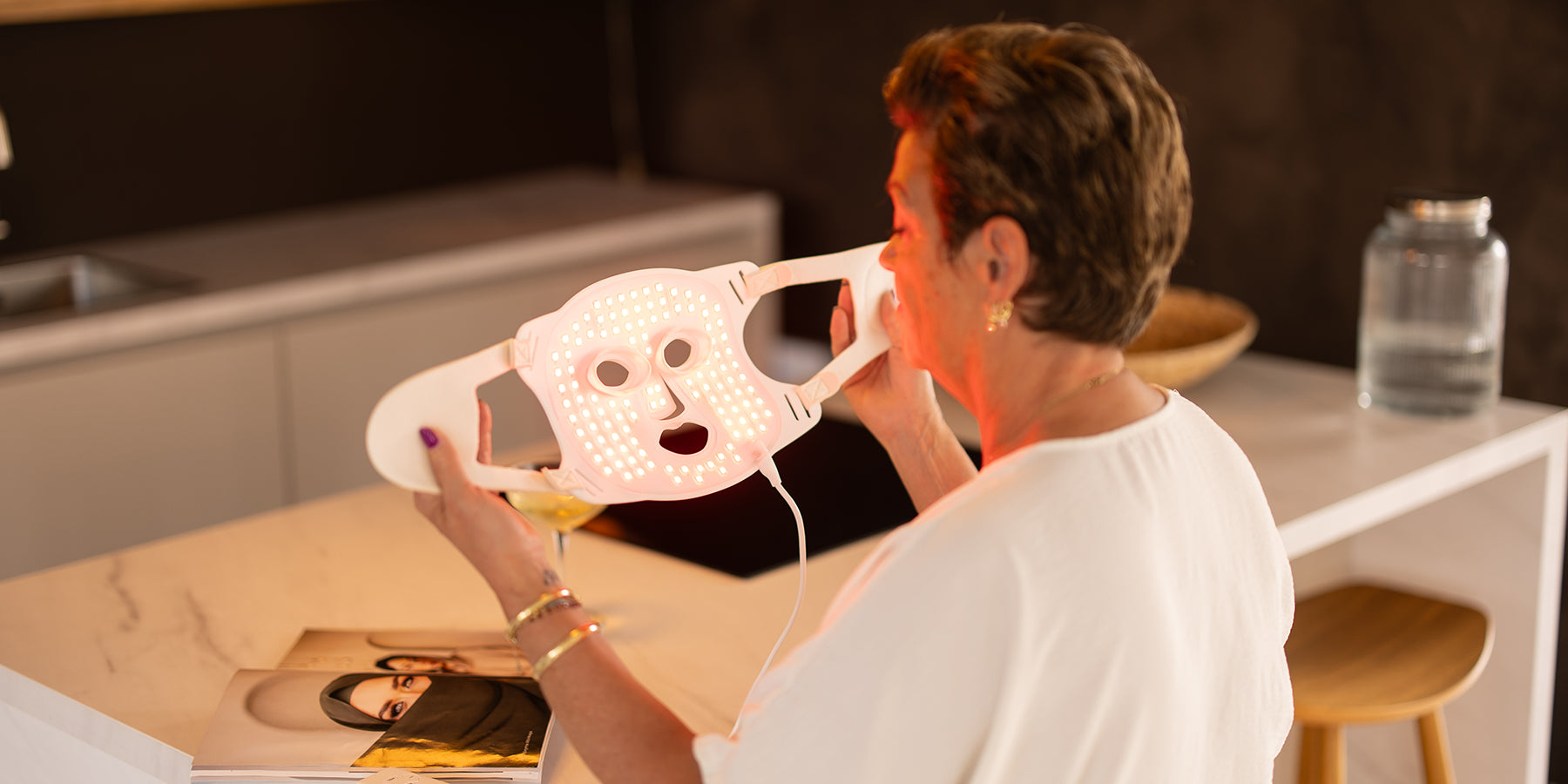 Masque LED à lumière rouge