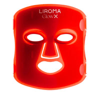 Vooraanzicht van het Liroma GLOW led gezichtsmasker voor rood licht therapie